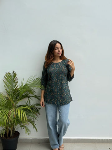 Floral Women Tunic – Round Neck