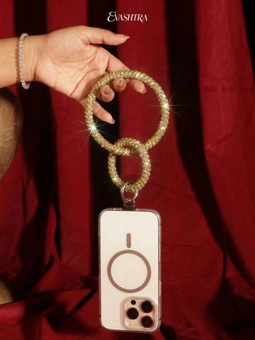 Gold Rhinestone Mobile Bangle