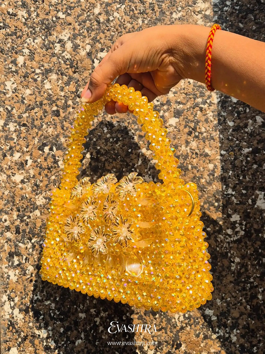 Yellow Crystal Purse