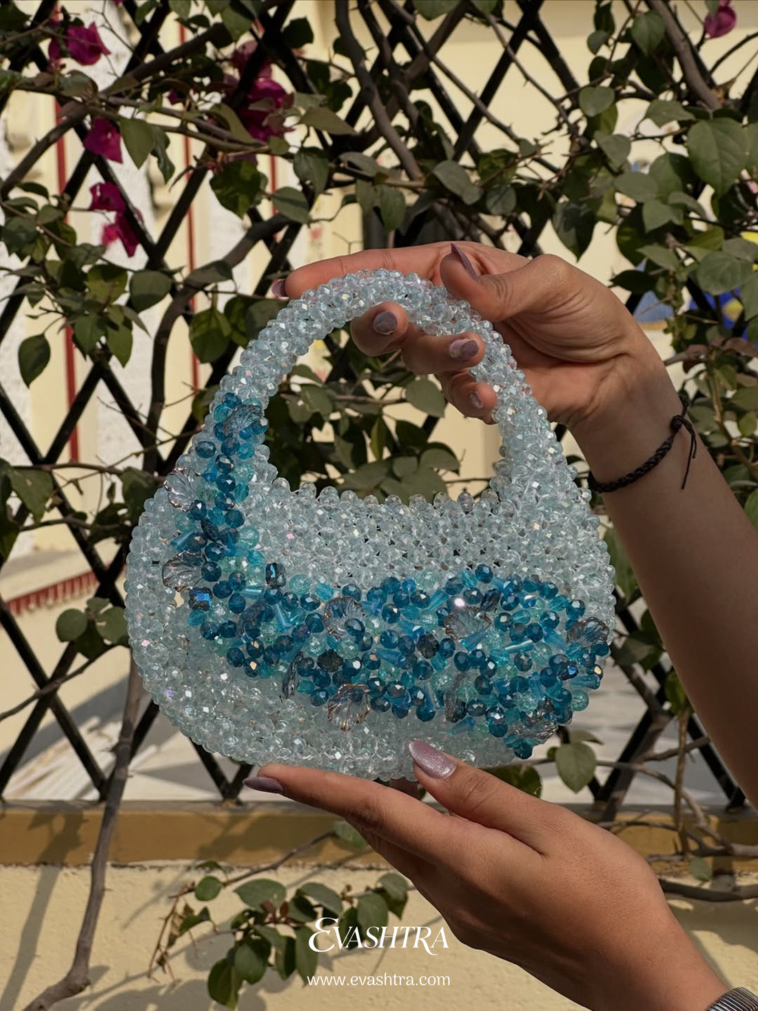 Skyblue Crystal Purse