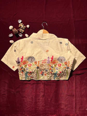 Botanical Bloom Designer Blouse
