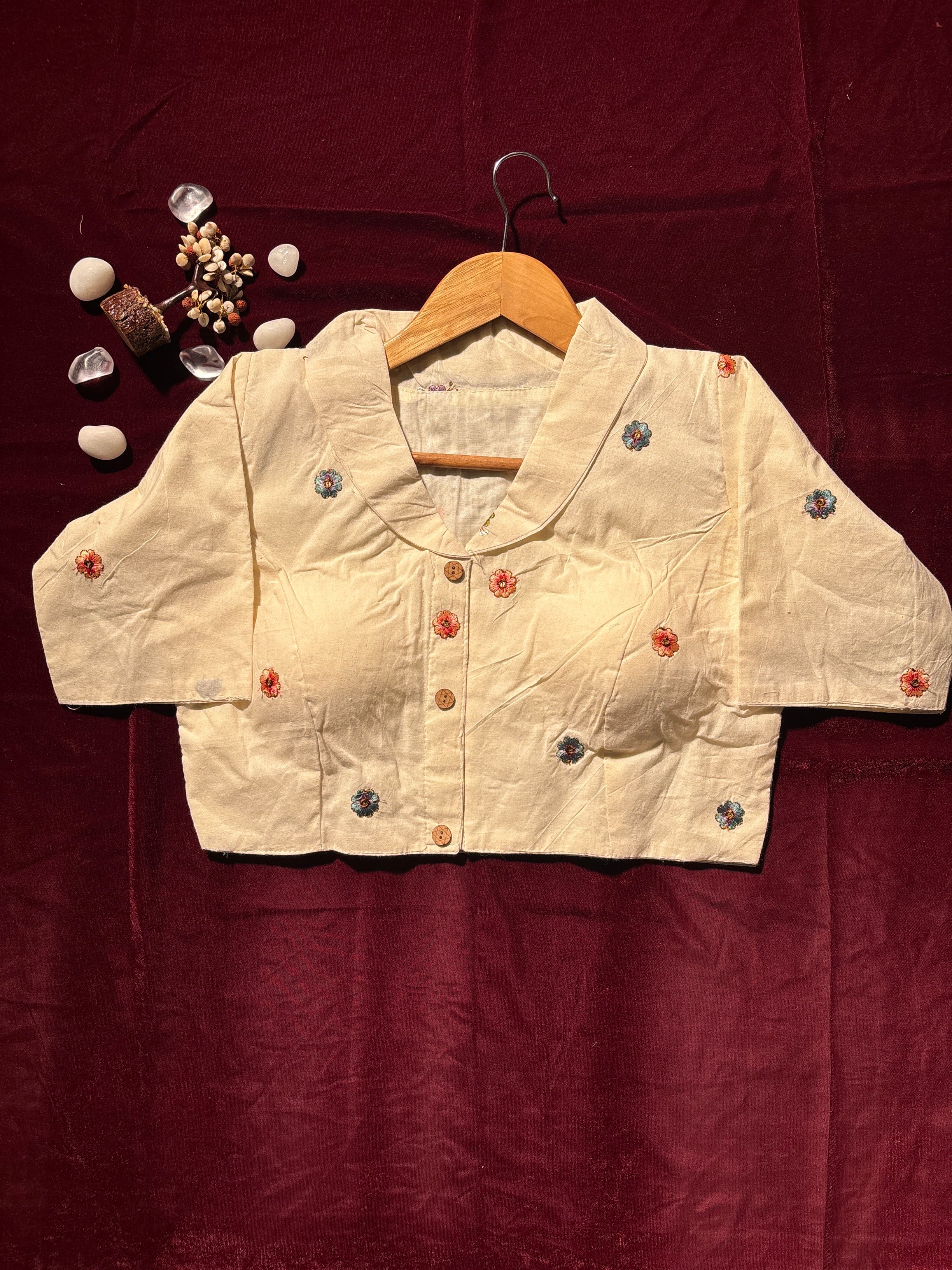 Botanical Bloom Designer Blouse