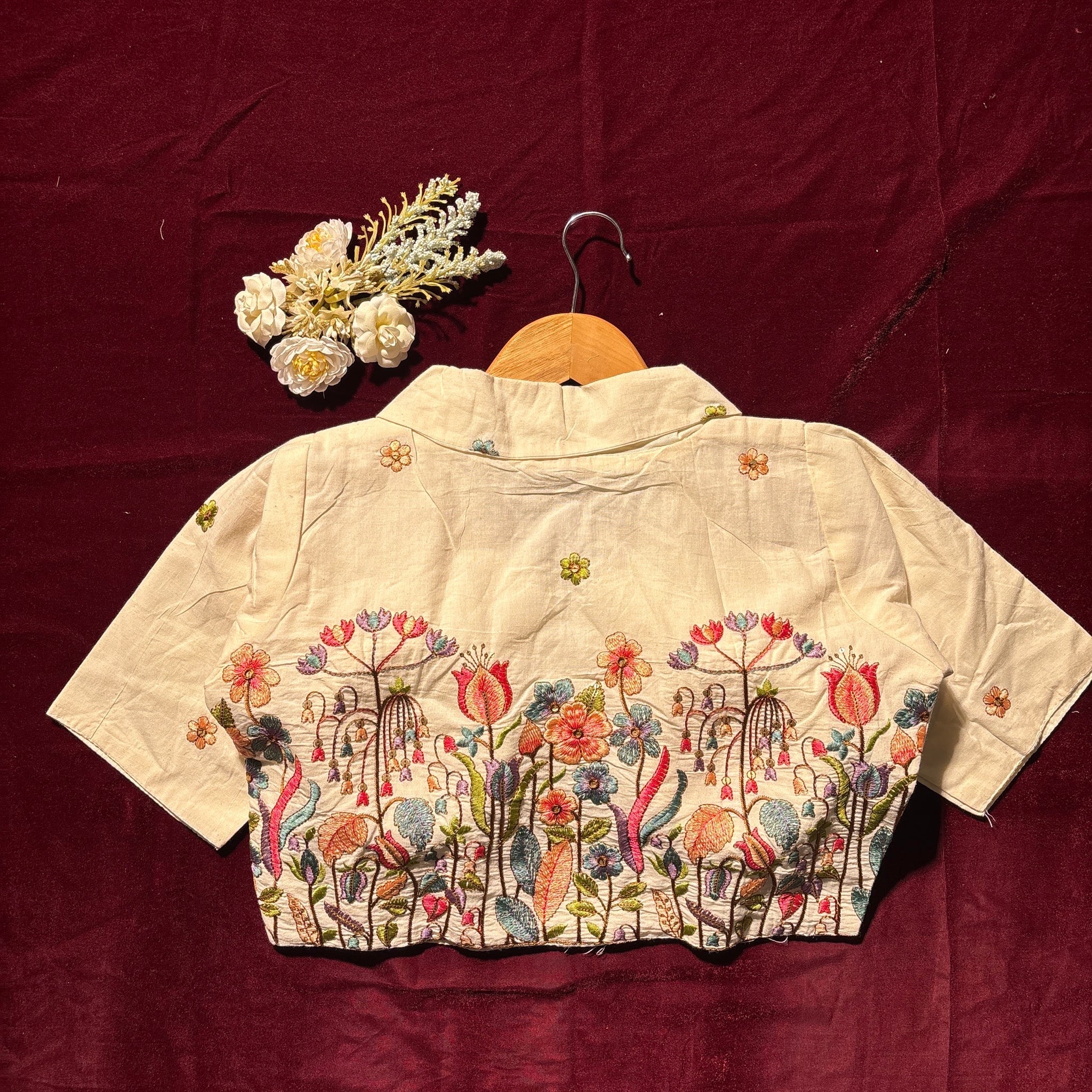 Tulip Garden Embroidered Blouse