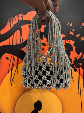 Glamorous Rhinestone Horizontal Mobile Bag