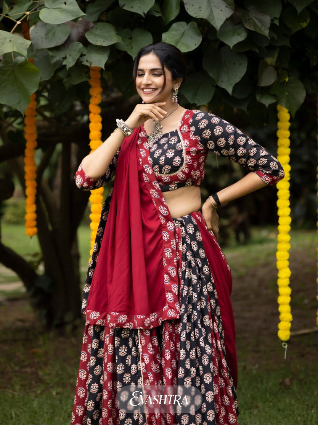 Traditional Ajarakh Prints Chaniya Choli