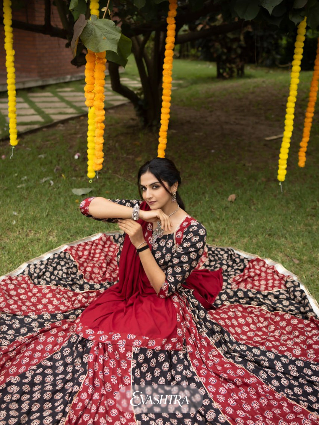 Traditional Ajarakh Prints Chaniya Choli