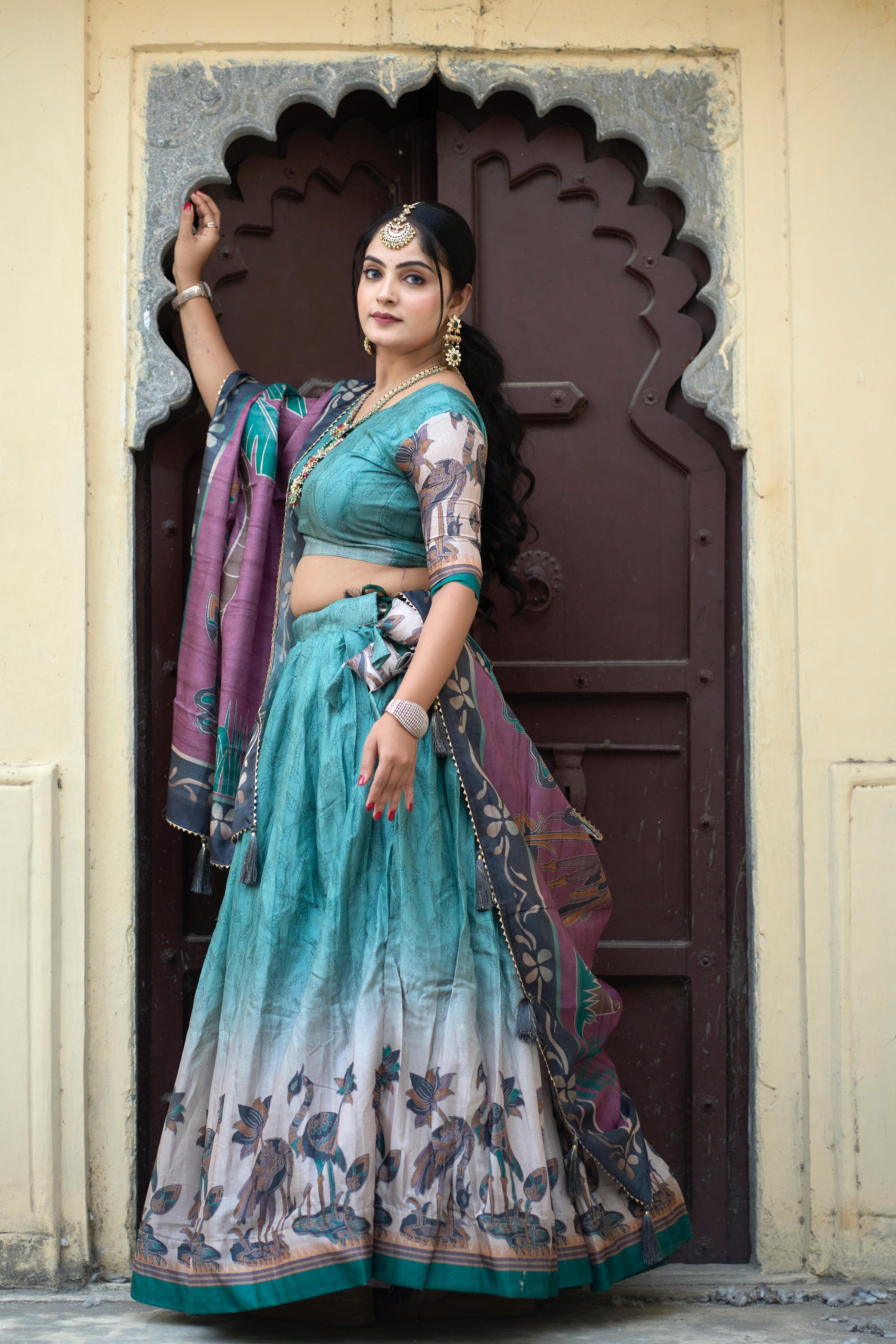 Manipuri Silk Lehenga Choli for Weddin