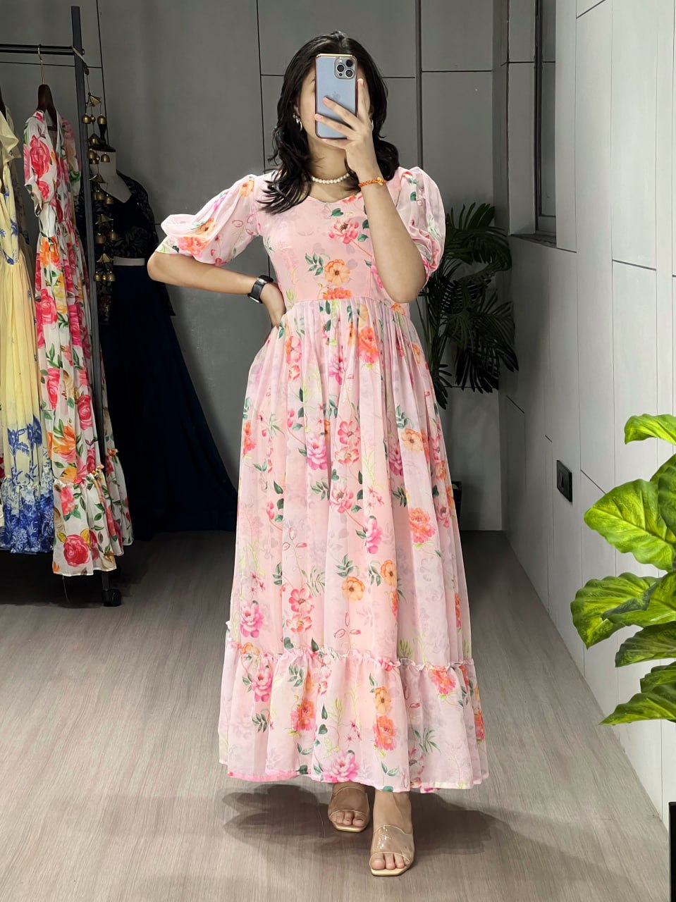 Floral Flairy Kurtis cum One Piece