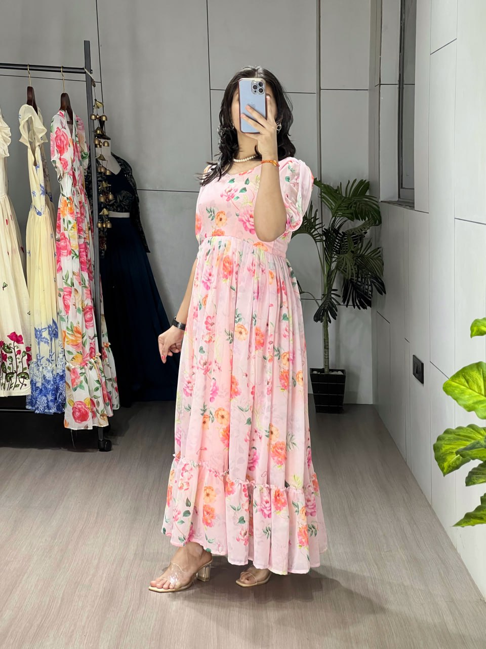Floral Flairy Kurtis cum One Piece