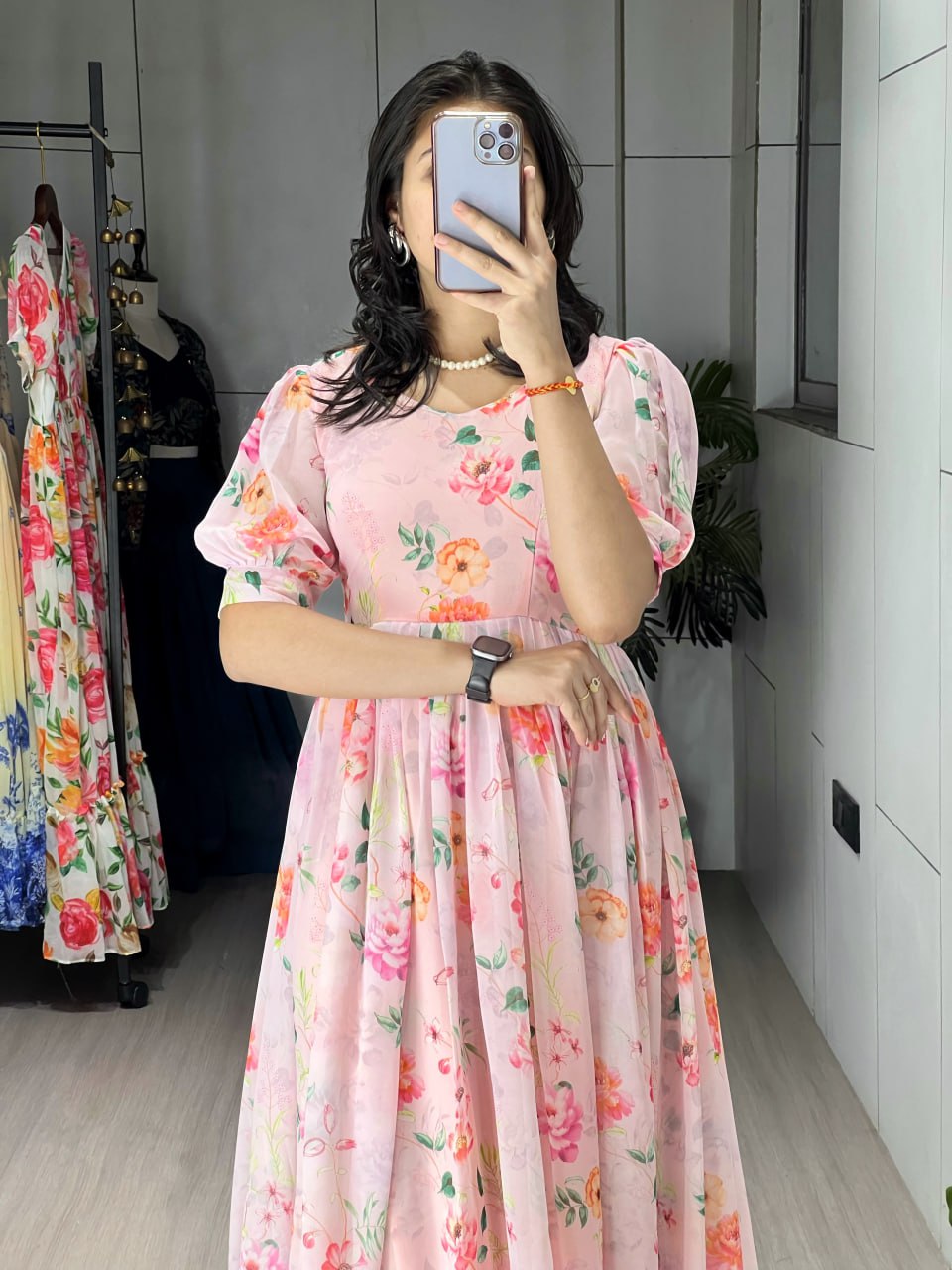 Floral Flairy Kurtis cum One Piece
