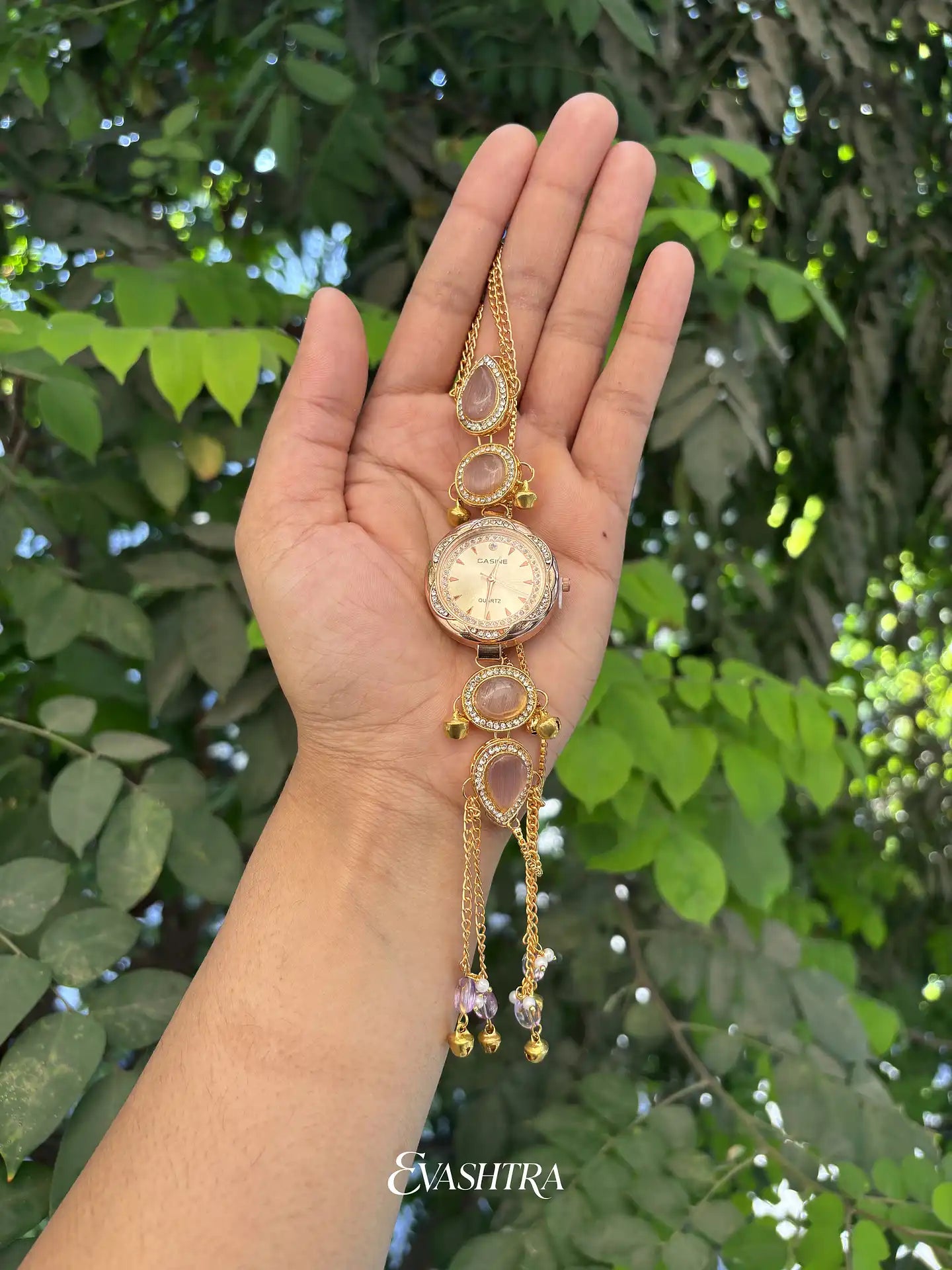 Peach Handcrafted Jewelry Watch